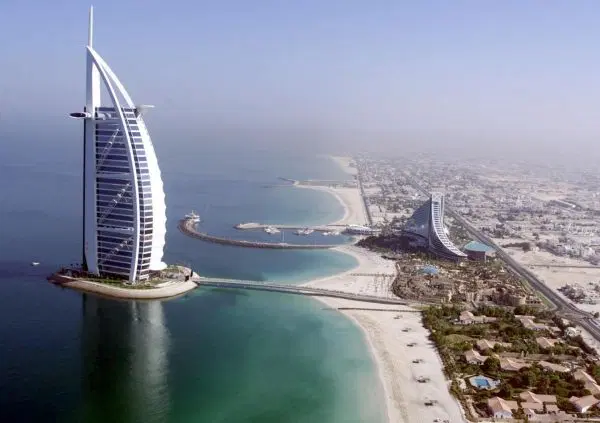 Dubai Middle East aerial view